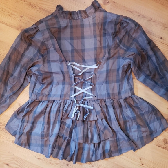 Outlander Laced Peplum Girls Jacket Plus Size Hot Topic Exclusive - Picture 9 of 13